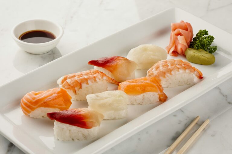 A selection of seasonal sushi pieces featuring fresh fish and essential ingredients that define true Japanese flavour